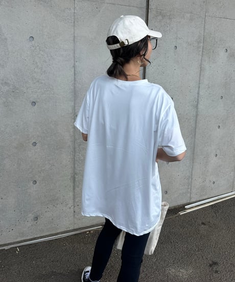 フロントロゴプリントTシャツ(ホワイト)