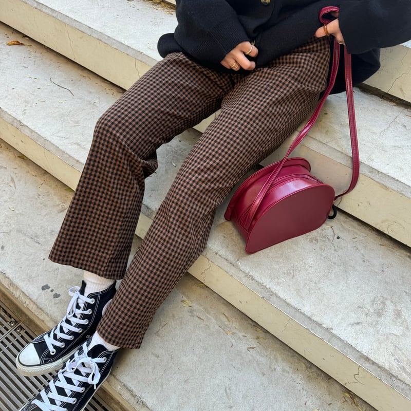 ギンガムチェックパンツ(ブラウン) | COPINE