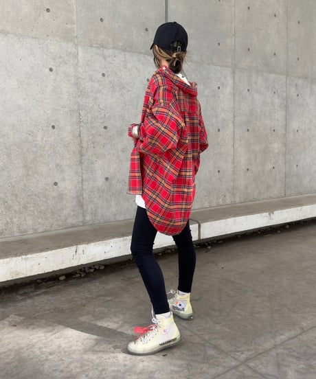 ビッグシルエットチェック柄シャツ