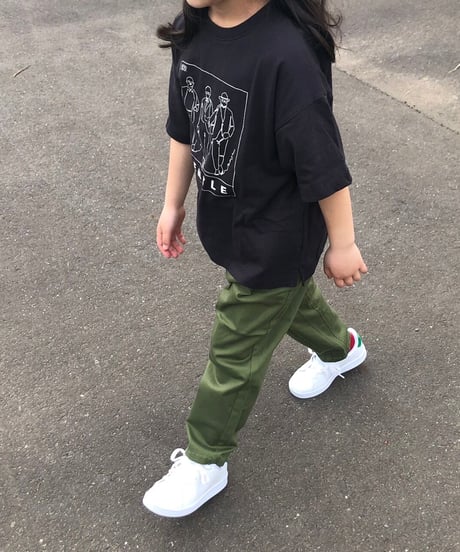 【kids】ストレッチ入り！ウエストゴムツイルテーパードパンツ・カーキ(110~150)