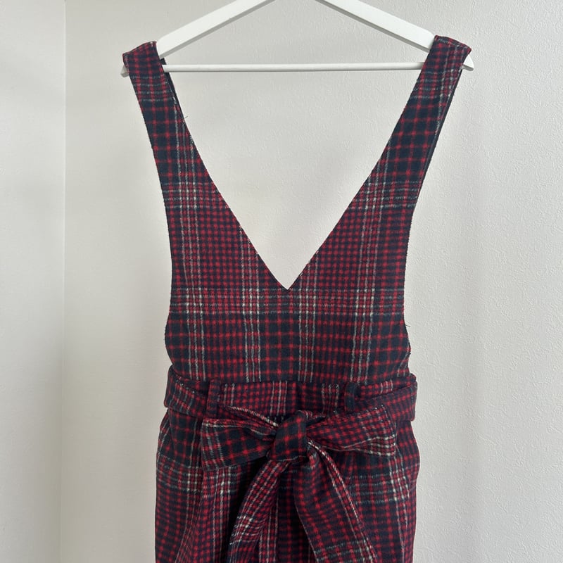 起毛チェック柄サロペット | COPINE