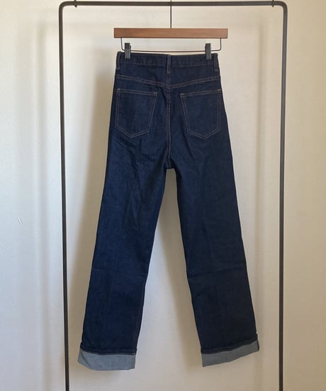 美シルエット！ハイウエストロールアップデニム(3size)