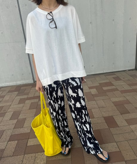 接触冷感バックロングTシャツ(ホワイト)