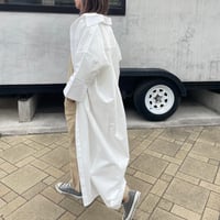ワイド7分袖ロングシャツ(ホワイト)