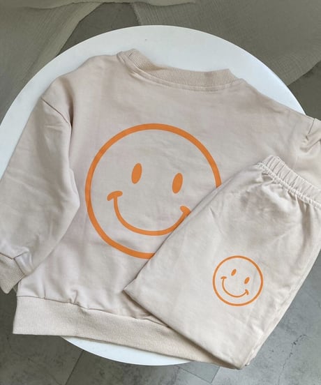 【kids】ニコちゃんスウェットセットアップ(2color・2size)