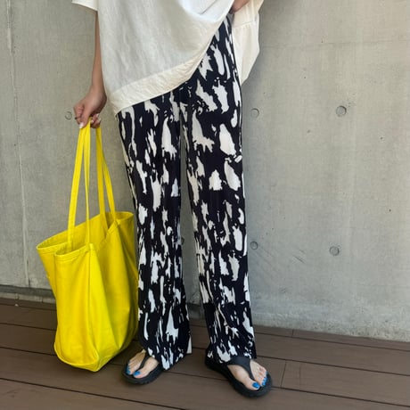 PLATS PLAT アイボリー プリーツパンツ センタープレスツータックワイドパンツ(30 PINK BEIGE