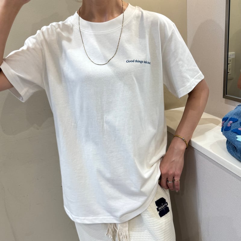 Pauline Bleu　バッグプリントTシャツ　ホワイト Pauline Bleu バッグプリントTシャツ ホワイト ピックアップ