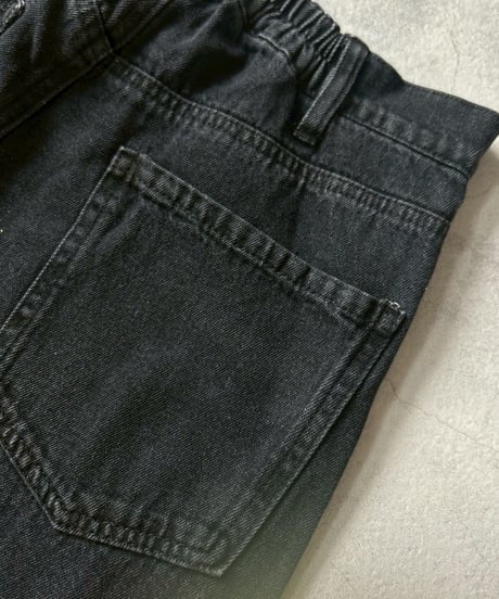 カーブデニムパンツ(ブラック)