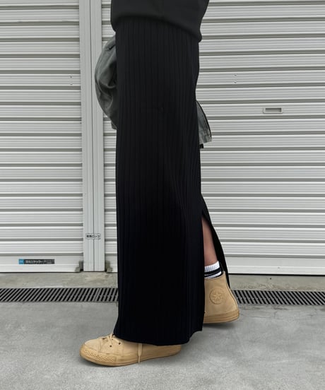 リブニットロングスカート