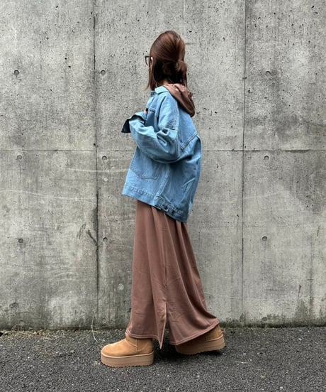 パーカーロングワンピース