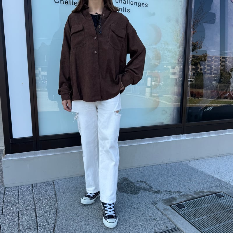 サイドカットダメージデニムパンツ（2size） | COPINE