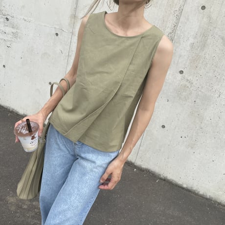 ラップデザインノースリーブ(2color)