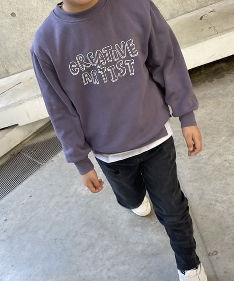 【kids】裏起毛英字デザインロゴトレーナー(110〜150 )