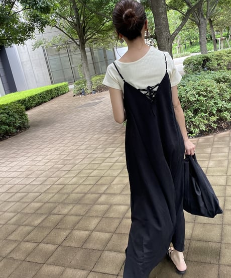【OUTLET】シンプルリブTシャツ(アイボリー)