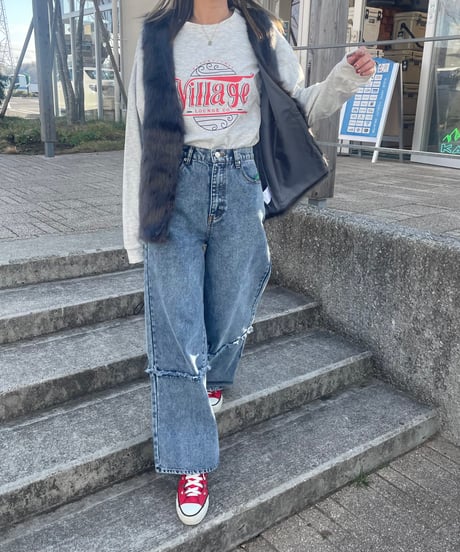 ロゴオーバーサイズロンT(オフホワイト)