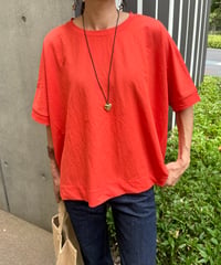 接触冷感バックロングTシャツ(オレンジ)