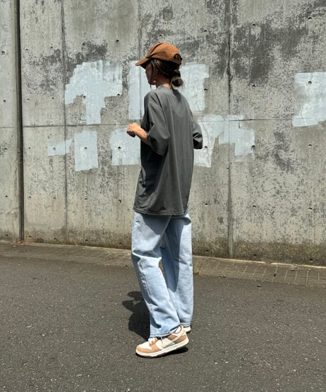 ボックスプリントTシャツ(グレー)