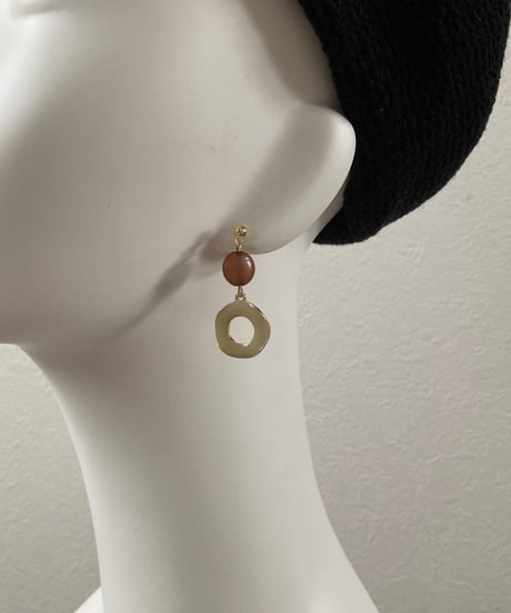 モチーフ2連ピアス/イヤリング