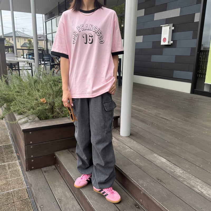 サイドラインデニムカーゴパンツ(ブラック) | COPINE