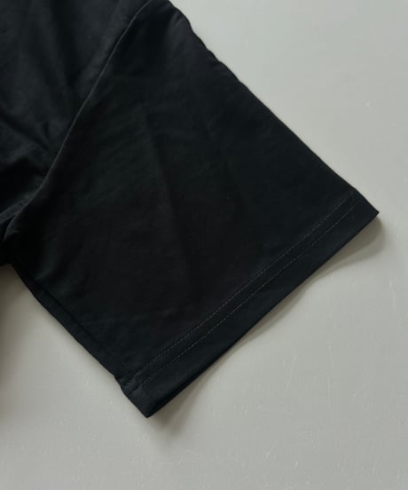 接触冷感裾フレア5分袖Tシャツ(ブラック)