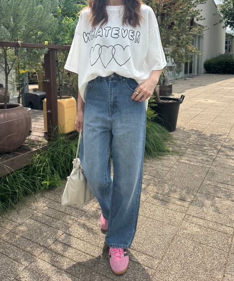 手描き風ハートロゴTシャツ(ホワイト)