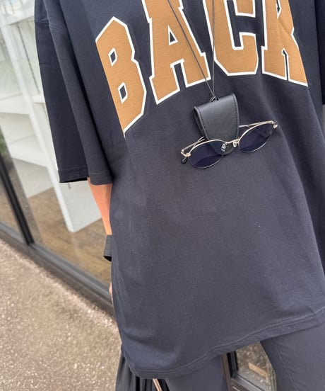 BACKコットンtシャツ(ブラック)