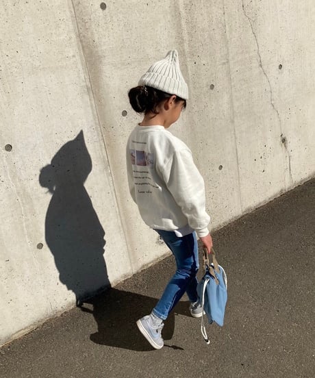 【OUTLET】バックプリントトレーナー(アイボリー130)