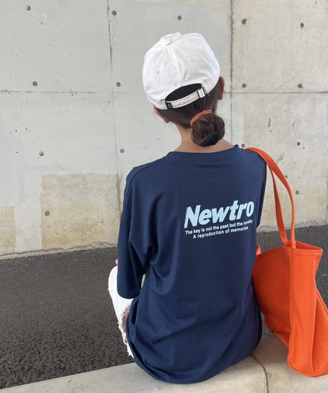 シンプルロゴビッグシルエットTシャツ(ネイビー)