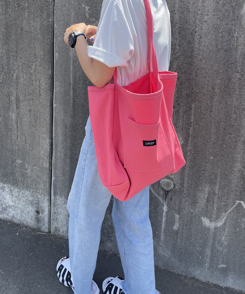 新品 ピンクキャンパストートバッグ カラーキャンバストートバッグ (ピンク) | COPINE
