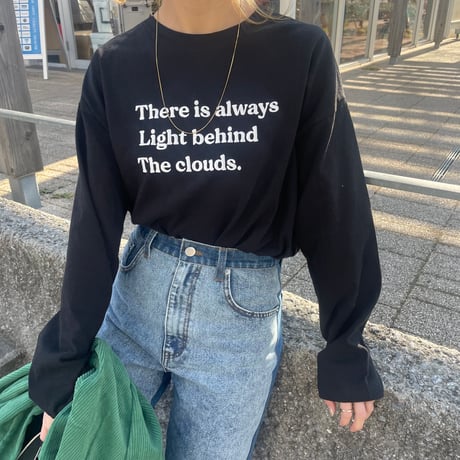 ロゴ刺繍ロンT(ブラック)