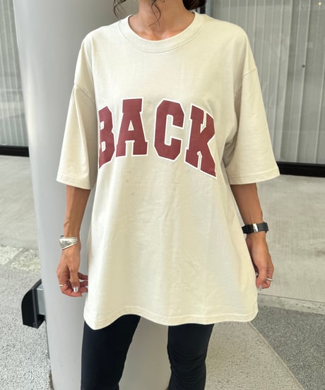 BACKコットンtシャツ(ベージュ)