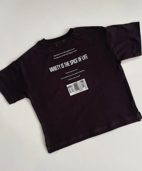 【kids】バック英字&フォトプリントtシャツ(110〜150)
