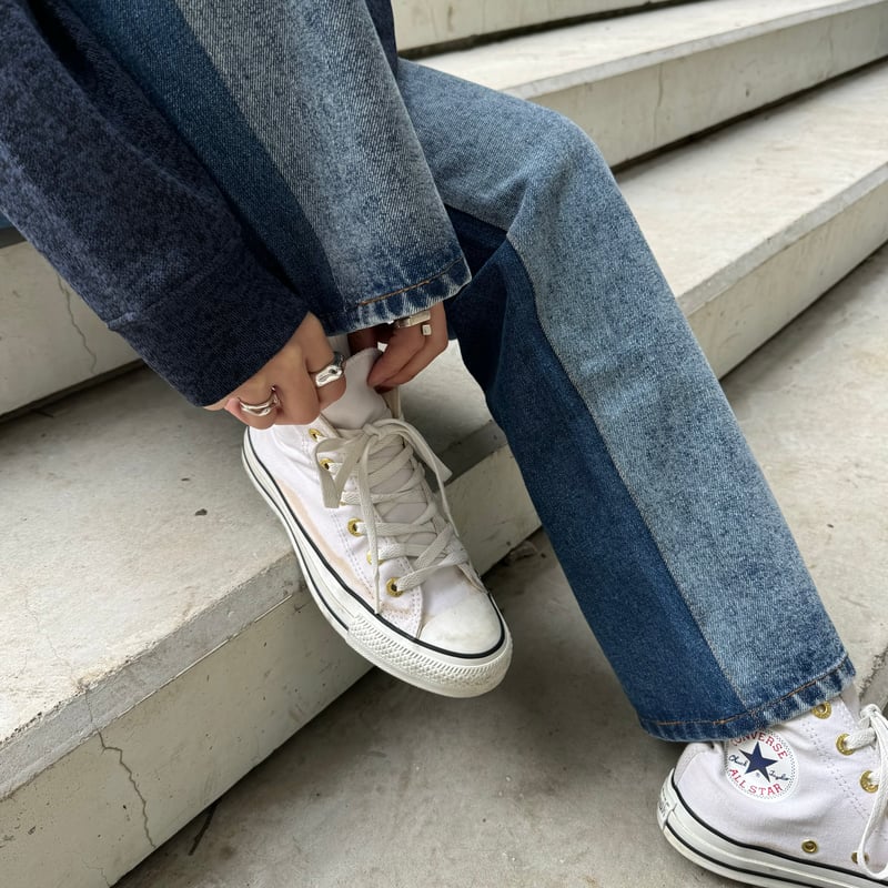 バイカラーデニムパンツ(2size) | COPINE 