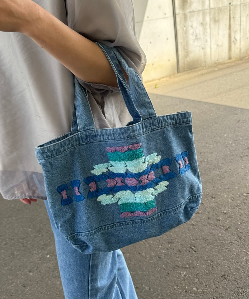 オルテガ刺繍デニムトートバッグ | COPINE