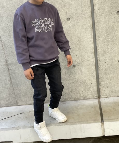 【kids】裏起毛英字デザインロゴトレーナー(110〜150 )