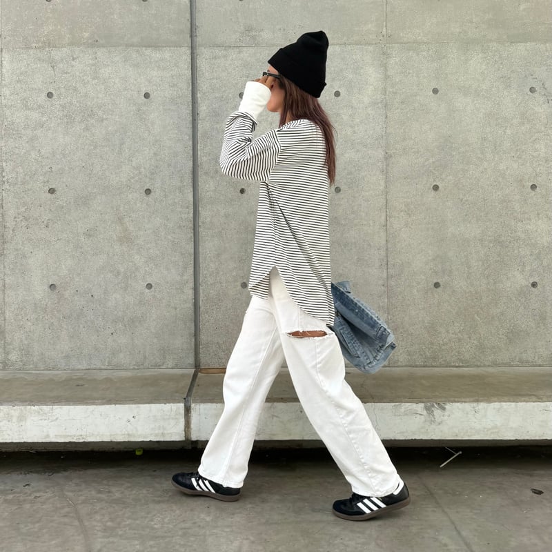 アカウントフォローで送料無料！DOUBLET25AWデニムパンツ タグ付き lilful ジーンズ デニム デニムパンツ スターダメージワッペン