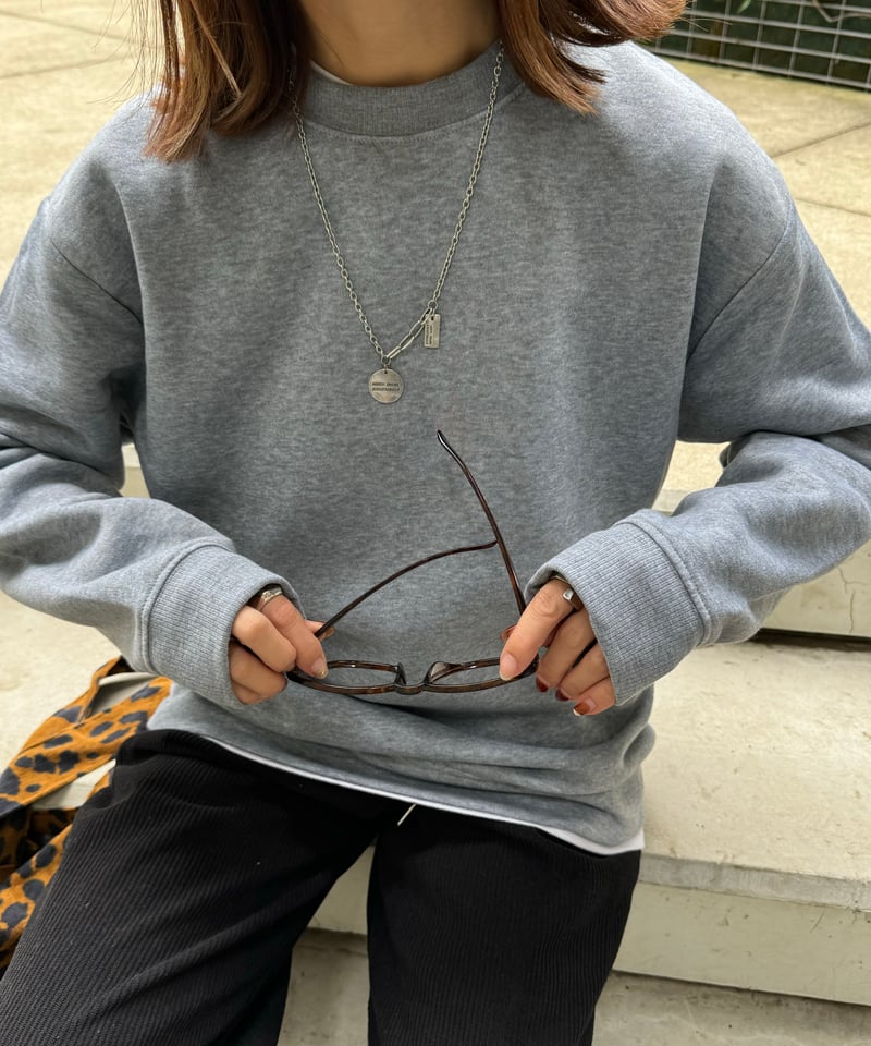 シンプル裏起毛スウェット(グレー/2size) | COPINE シンプル裏起毛スウェット(グレー/2size) | COPINE