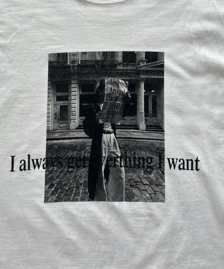 モノクロフォトプリントTシャツ(ホワイト)