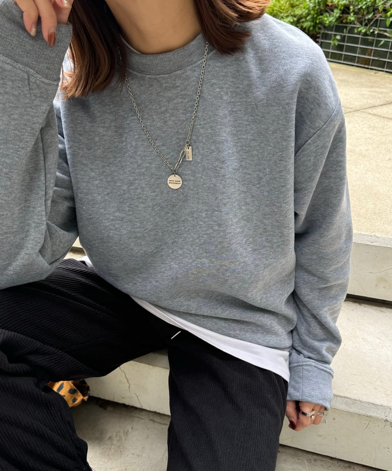 シンプル裏起毛スウェット(グレー/2size) | COPINE