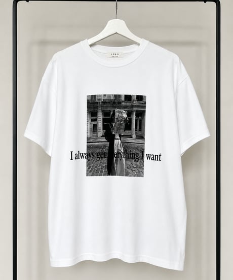 モノクロフォトプリントTシャツ(ホワイト)