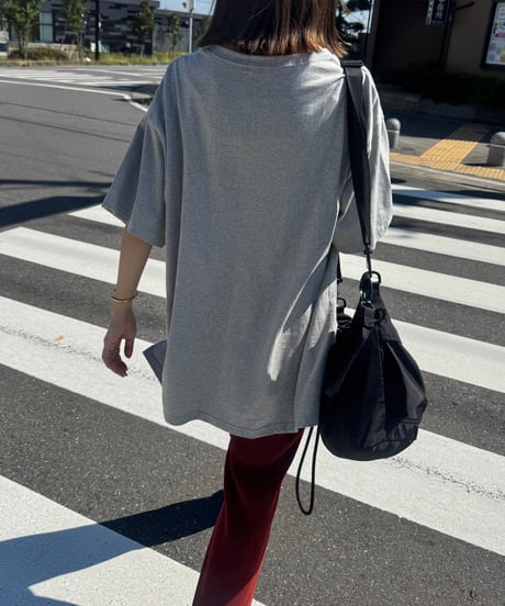 モノクロフォトプリントTシャツ(グレー)