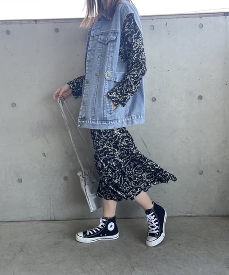 花柄ロングワンピース
