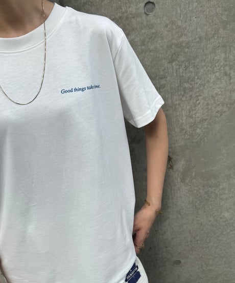 ロゴハートバックプリントTシャツ(ブルー)