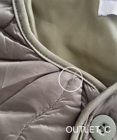 【OUTLET】ウェーブキルティングショートジャケット(カーキ2size)