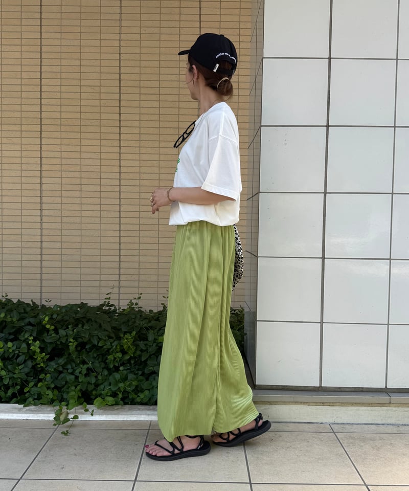 カラープリーツスカート(ライトグリーン) | COPINE