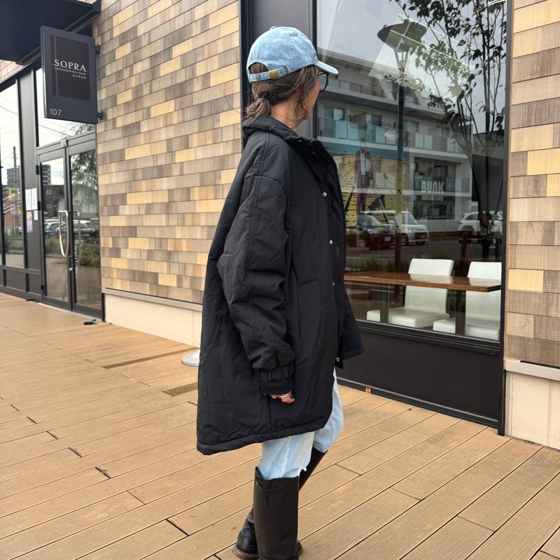 cop. copine ブラック 中綿ジャケット　レディース　メンズ cop. copine ブラック 中綿ジャケット レディース メンズ ルーズ