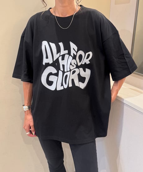 レタリングTシャツ(ブラック)