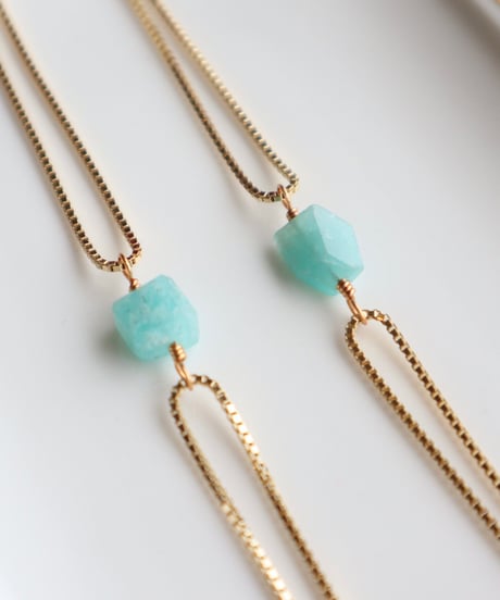 【nemon】Wchain bracelet(Amazonite)