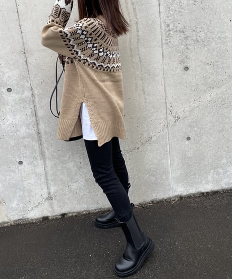 ノルディック柄ニット