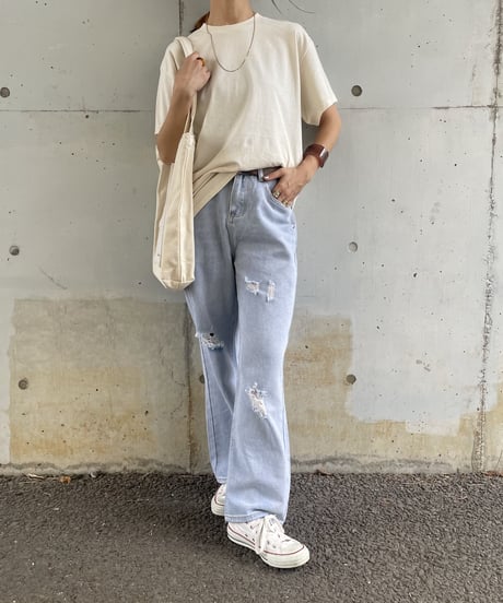 バックプリントtシャツ(ナチュラル)